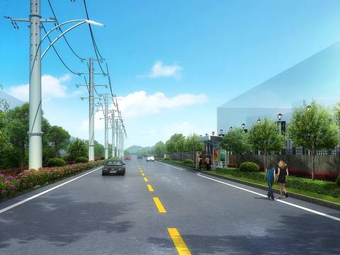  郊区公路 道路psd 