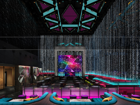  现代KTV酒吧3d模型 