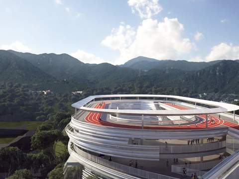  多层异形长廊psd 