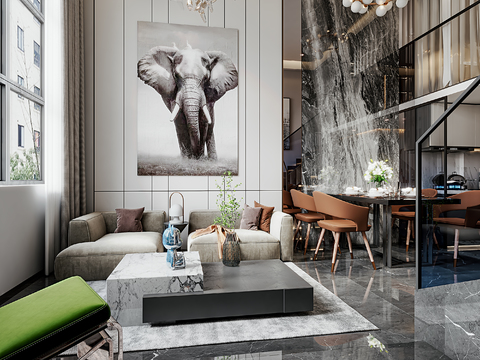  现代公寓3d模型 