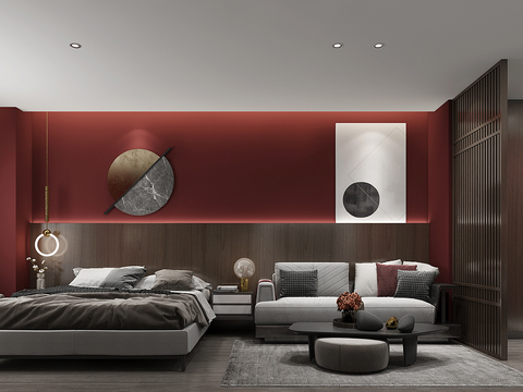  现代单身公寓3d模型 