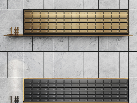  现代信报箱邮箱3d模型 