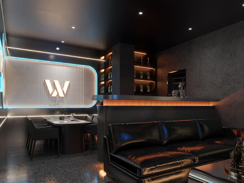  酒吧KTV包房包厢3d模型 