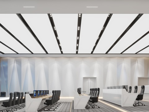  监控中心 指挥中心3d模型 