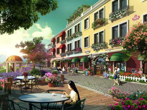  现代商业街步行街psd 