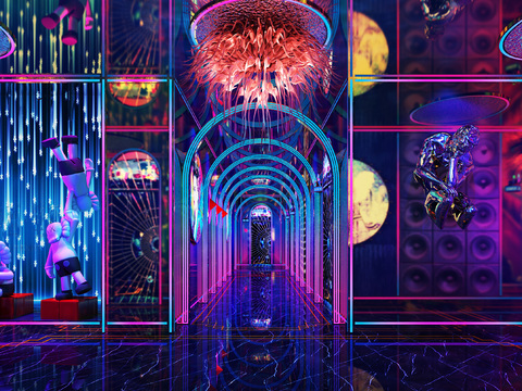 KTV过道 走廊3d模型