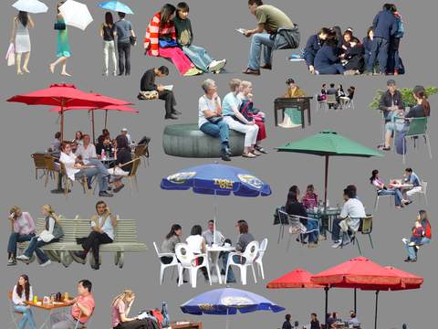  现代休闲人物psd 