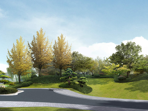  现代公园景观PSD 