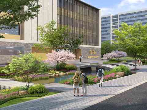  现代公园景观psd 