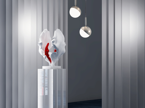  现代抽象雕塑3d模型 