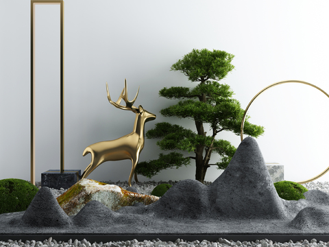  现代园林景观小品3d模型 