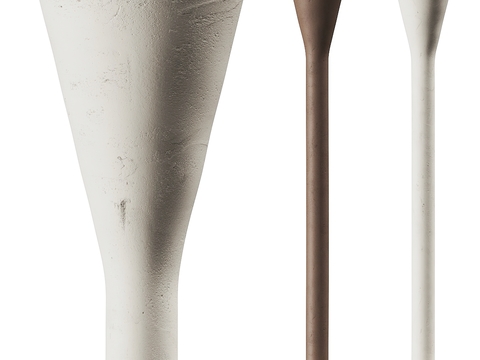  现代极简侘寂风格花瓶3d模型下载 简约白色棕色纹理家居装饰设计 