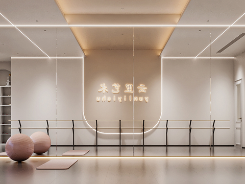  瑜伽房 舞蹈室3d模型 