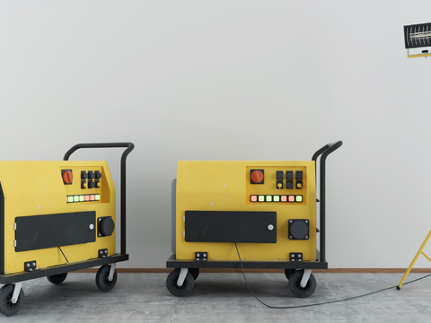  发电机 照明灯3d模型 