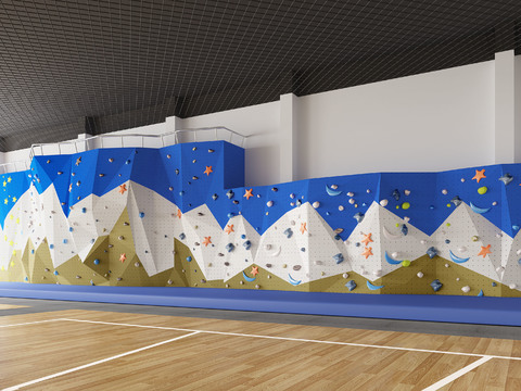  儿童攀岩墙 攀爬墙3d模型 