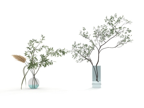  盆栽盆景 水培绿植3d模型 