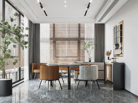  现代棋牌室3d模型 