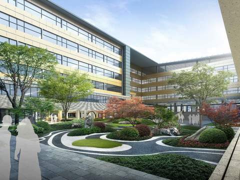  现代公园景观psd 