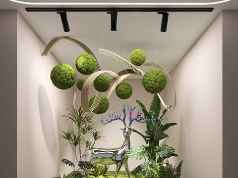  现代园艺装置艺术3d模型 