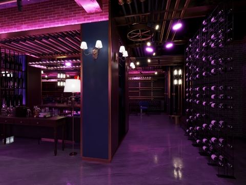  现代酒吧 KTV包厢 夜总会3d模型 