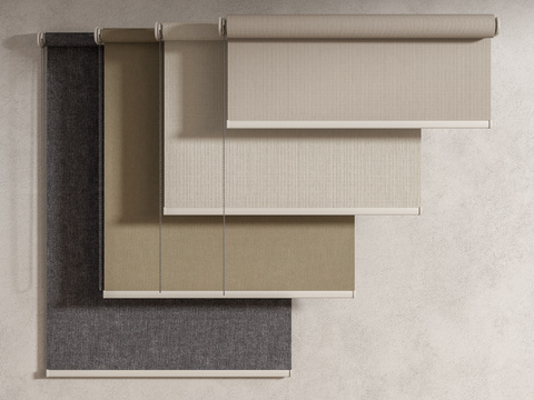 窗帘 卷帘 遮光帘3d模型