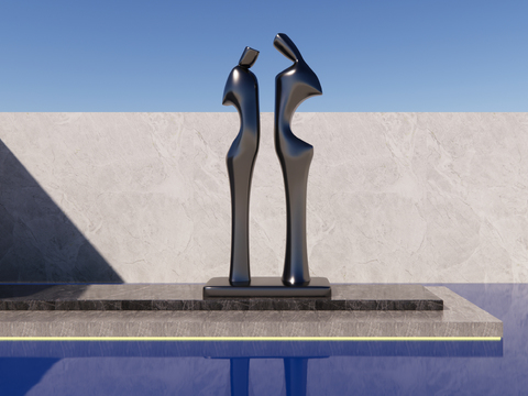  人形雕塑 艺术摆件3d模型 