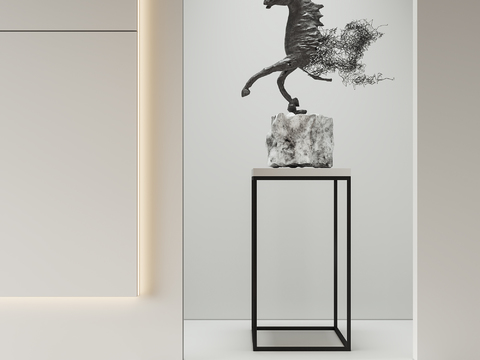  奔马雕塑 抽象雕塑3d模型 