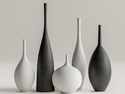  陶罐 陶瓷 花瓶3d模型 