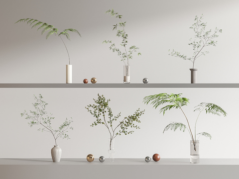  水生植物 水培绿植3d模型 