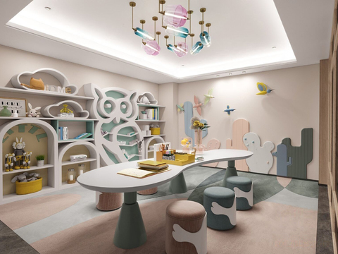  现代儿童娱乐室3d模型 