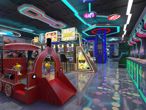  现代电玩城3d模型 
