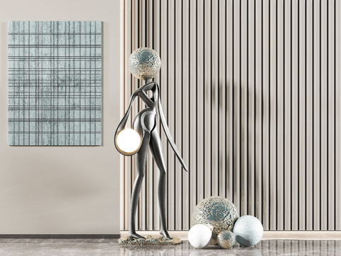  现代抽象雕塑摆件3d模型 