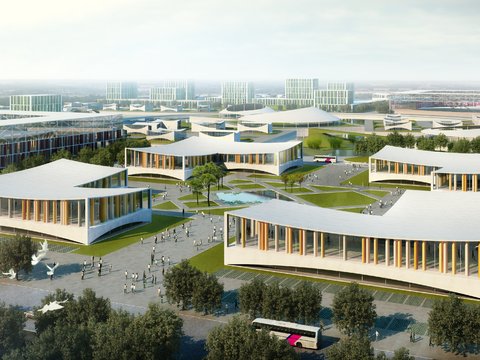  现代公园建筑构件外观psd 