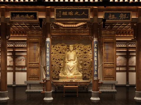  中式寺庙 佛堂 殿堂 祠堂3d模型 