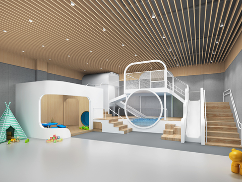  现代儿童娱乐室3d模型 