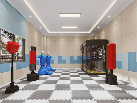  游戏厅 宣泄室3d模型 