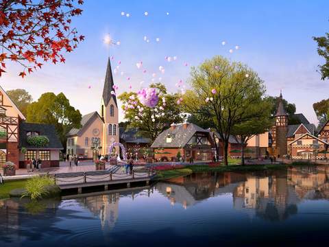  现代商业楼建筑外观psd 