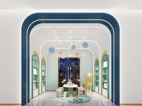  现代儿童娱乐室3d模型 