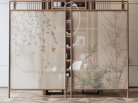 屏风 隔断3d模型