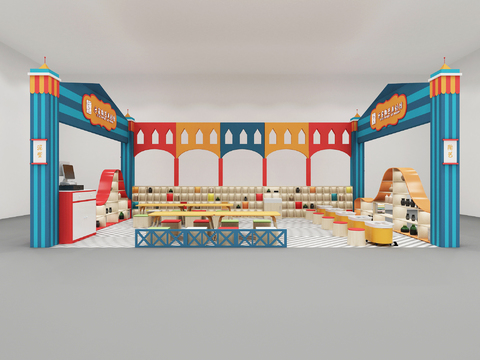  现代儿童陶艺手工美术馆3d模型 