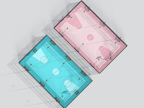  篮球场3d模型 