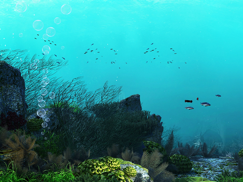  现代海底世界水族馆3d模型 