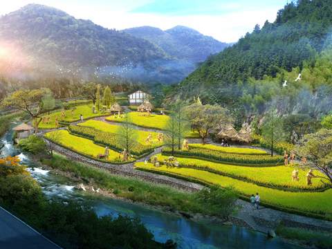  现代菜地园林景观psd 