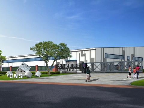  工厂大门入口psd 