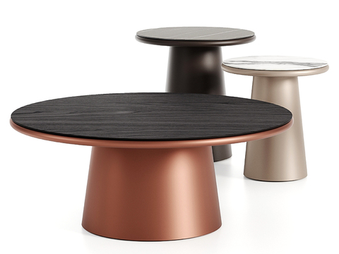  Poliform 圆形茶几3d模型 