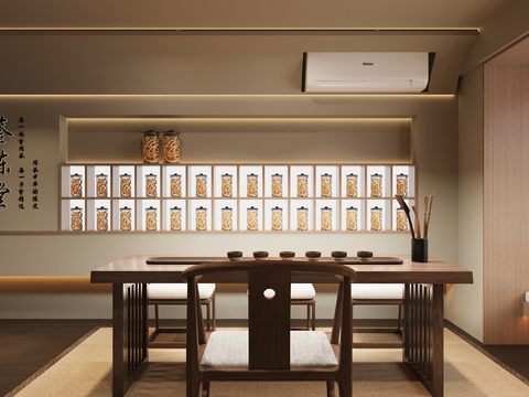  新中式茶楼 茶馆3d模型 