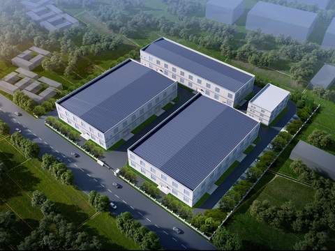  厂房鸟瞰psd 