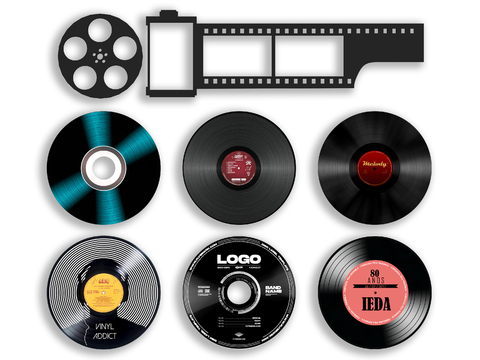  黑胶唱片 光盘 碟片3d模型 