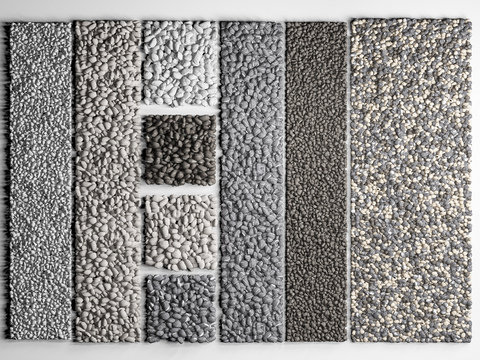  碎石子 鹅卵石3d模型 