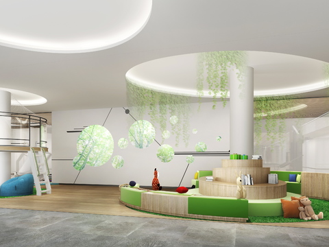  现代儿童娱乐室3d模型 
